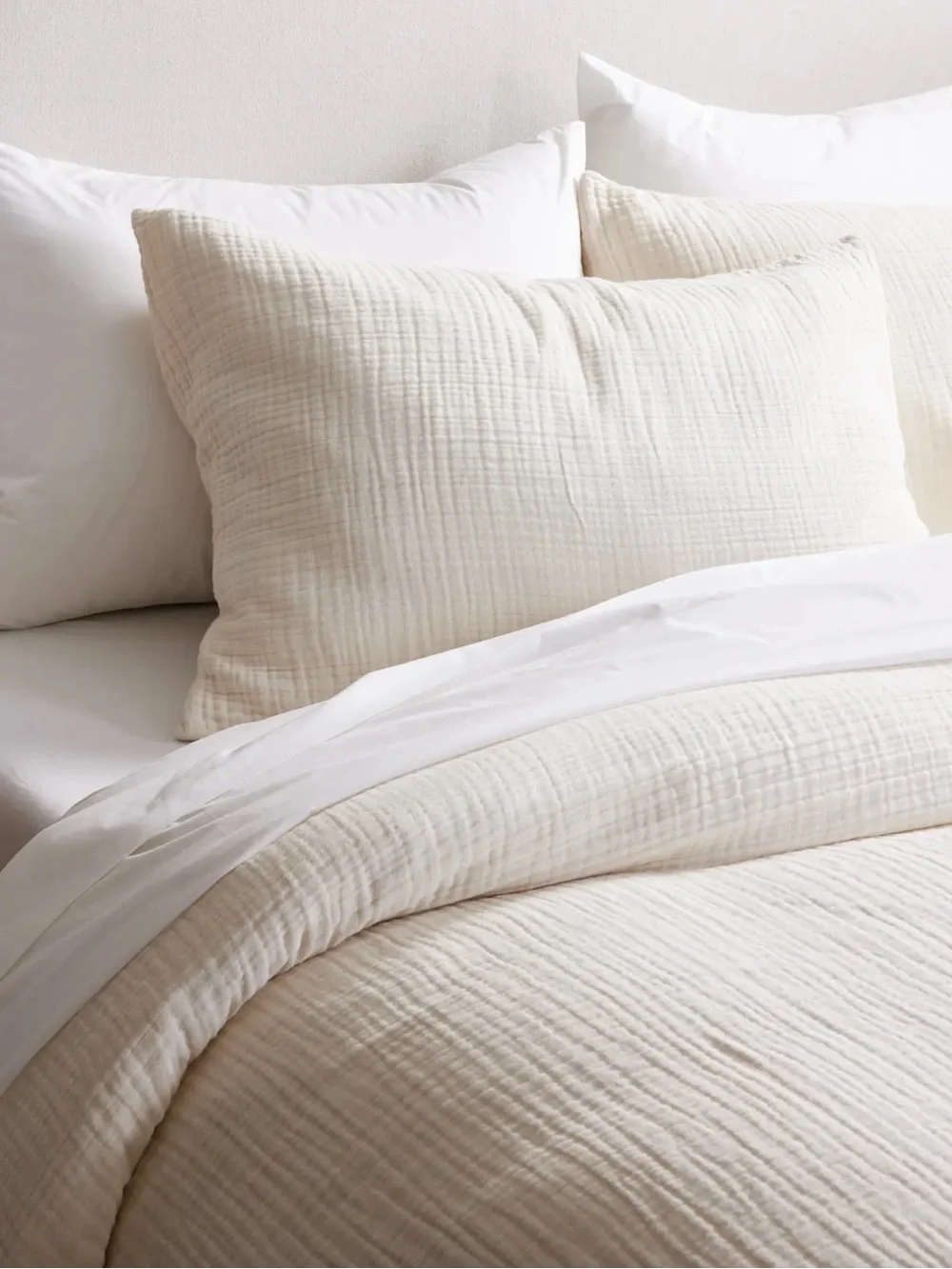 NWT Quince Undyed Organic Cotton Gauze Duvet Cover and Sham Set!